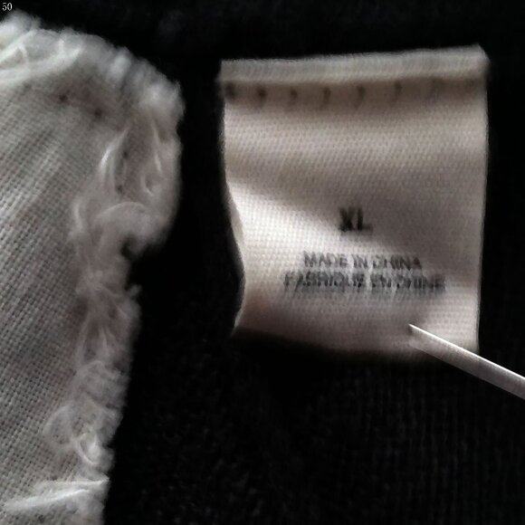 Anthropologie Angel of the North 3/4 Sleeve Open Front Linen Navy Cardigan XL - Picture 6 of 9